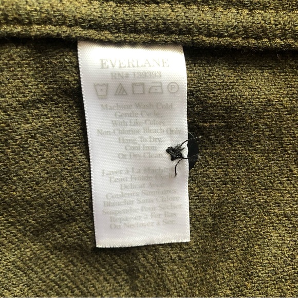 Everlane Mens The Heavyweight Overshirt Uniform Long Sleeve Heathered Green M - Picture 13 of 15